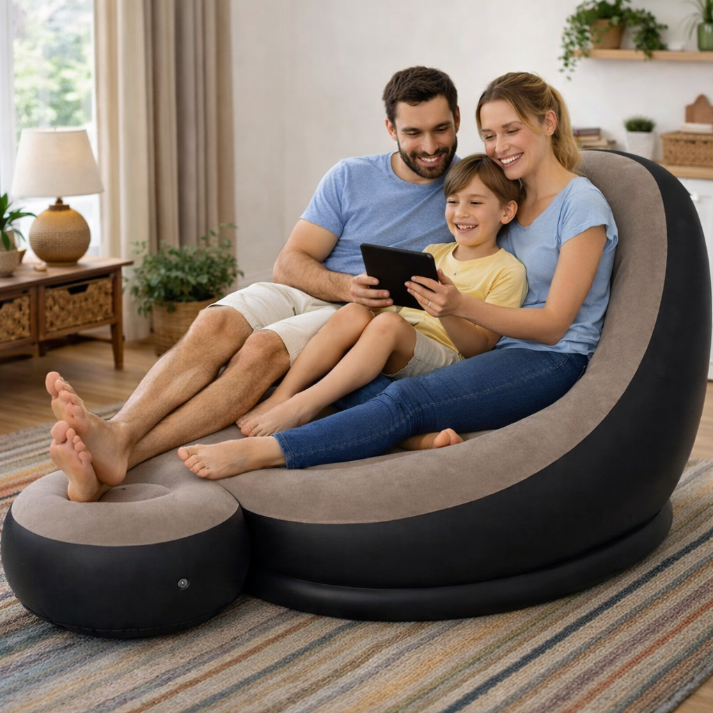 Sillón Descanso Premium: Comodidad premium, se guarda fácilmente.